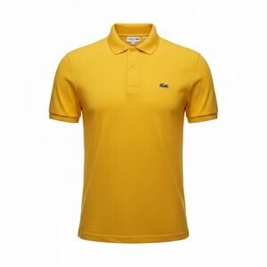 NWT Lacoste Men’s Yellow Polo 100% Cotton Shirt Size 8 3XL